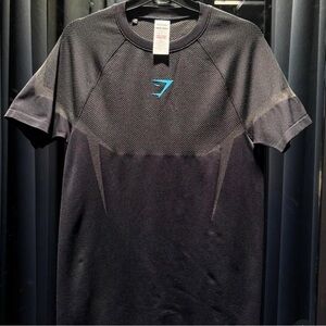 Gymshark Onyx 5.0 Seamless T-Shirt – Black / Onyx Grey (NEW, SEALED)